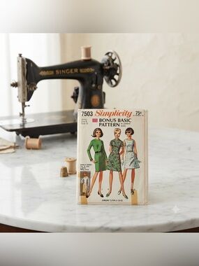 Simplicity Vintage 1967 Dress Pattern Womens Size 9